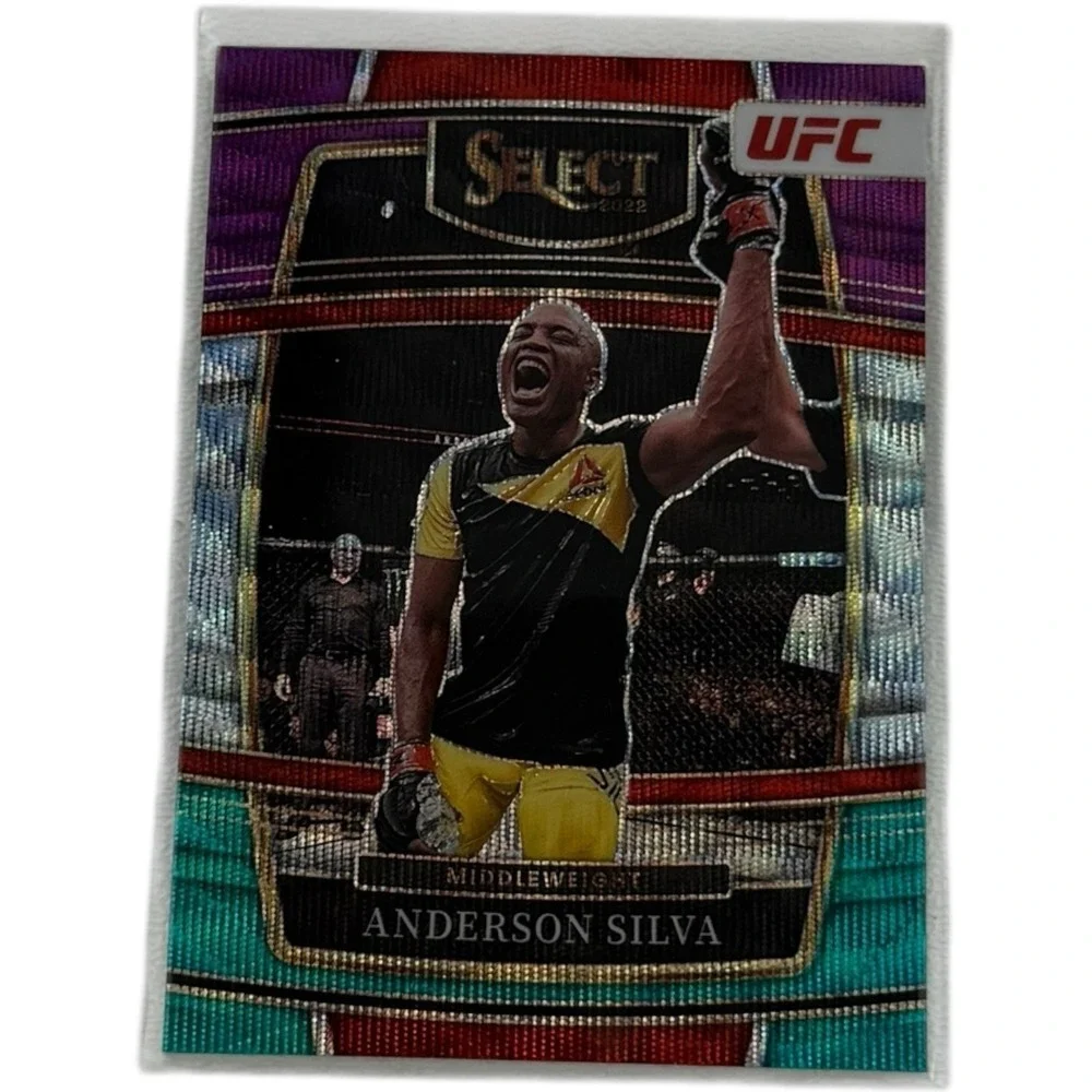 2022 Panini Select UFC‎ - Concourse Anderson Silva #2 Green & Purple Prizm